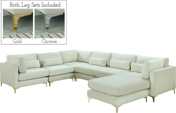 Julia Velvet Modular Sectional (7 Boxes)