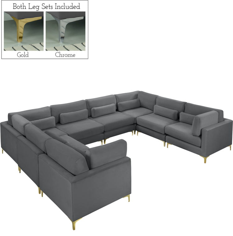 Julia Velvet Modular Sectional (8 Boxes)