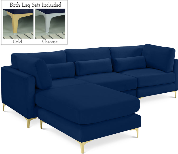 Julia Velvet Modular Sectional (4 Boxes)