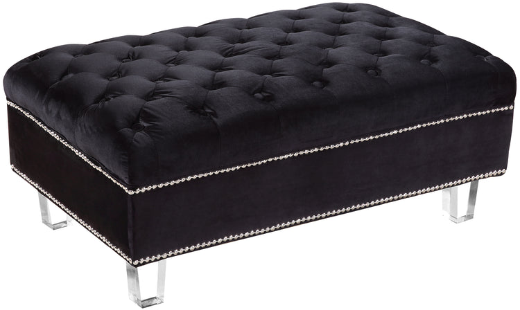 Lucas Velvet Ottoman