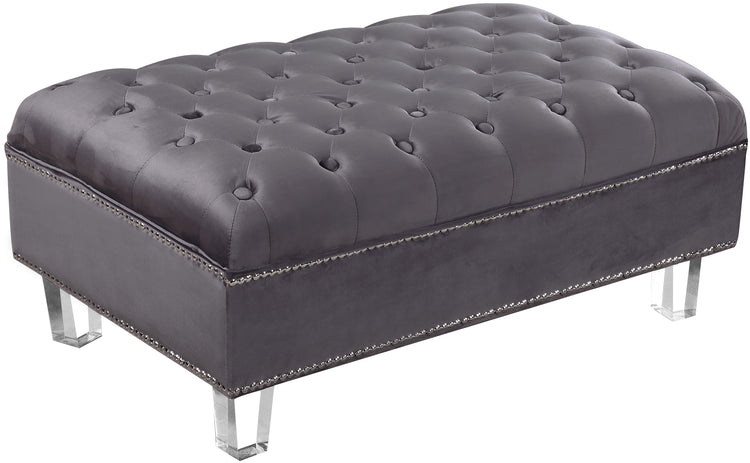 Lucas Velvet Ottoman