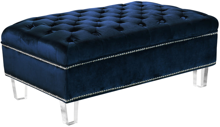 Lucas Velvet Ottoman