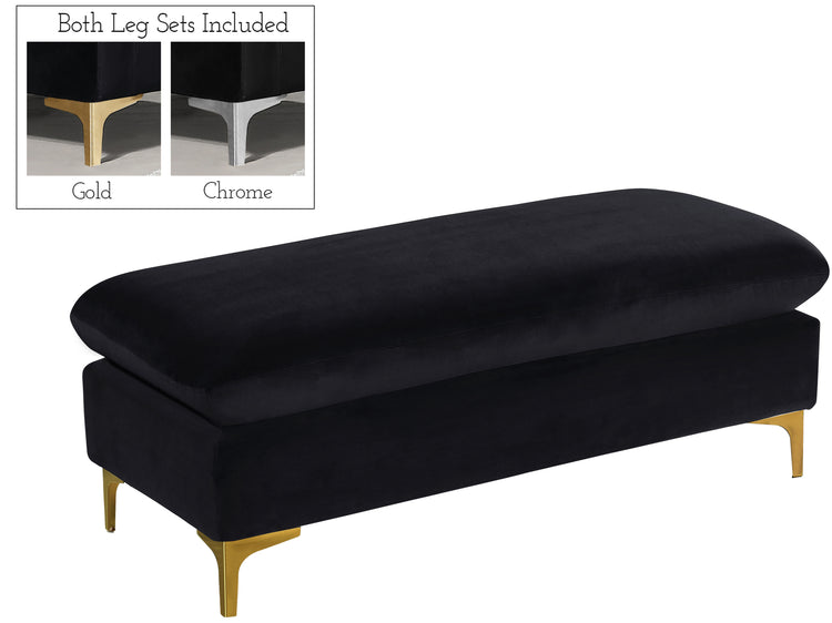 Naomi Velvet Ottoman