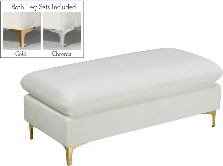 Naomi Velvet Ottoman