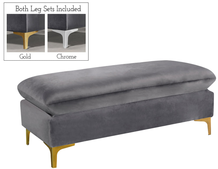 Naomi Velvet Ottoman