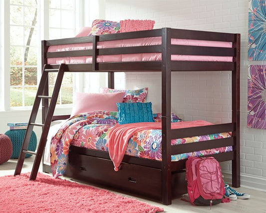 Halanton Twin over Twin Bunk Bed with 1 Large Storage Drawer image