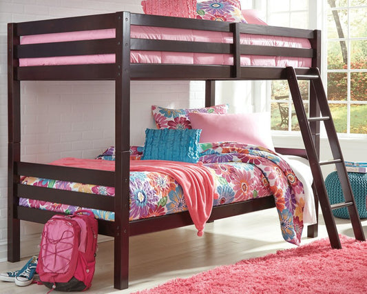 Halanton Twin over Twin Bunk Bed with Ladder image