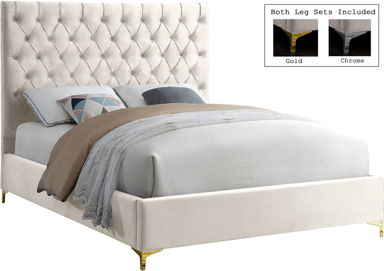 Cruz Velvet King Bed