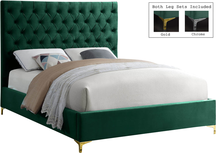 Cruz Velvet King Bed