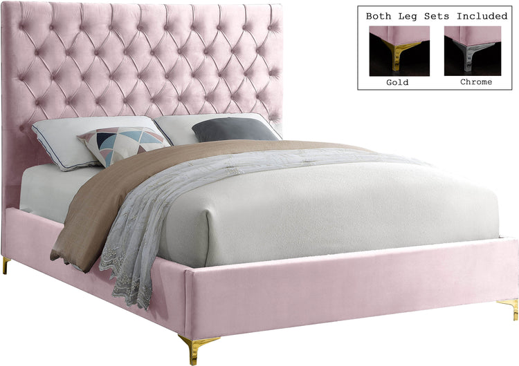 Cruz Velvet King Bed