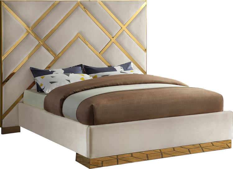 Vector Velvet Queen Bed