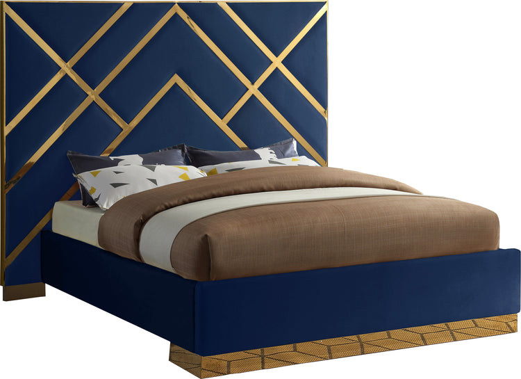 Vector Velvet Queen Bed