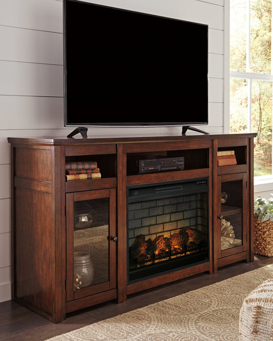 Harpan 72" TV Stand with Electric Fireplace image