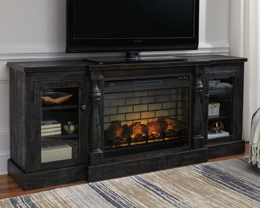 Mallacar 75" TV Stand with Electric Fireplace image